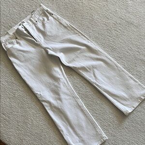 Banana Republic White Bootcut Cropped Jeans